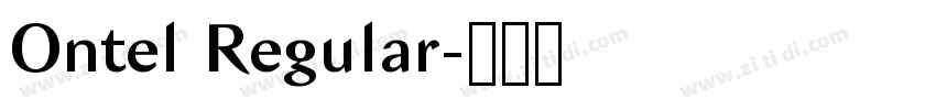 Ontel Regular字体转换